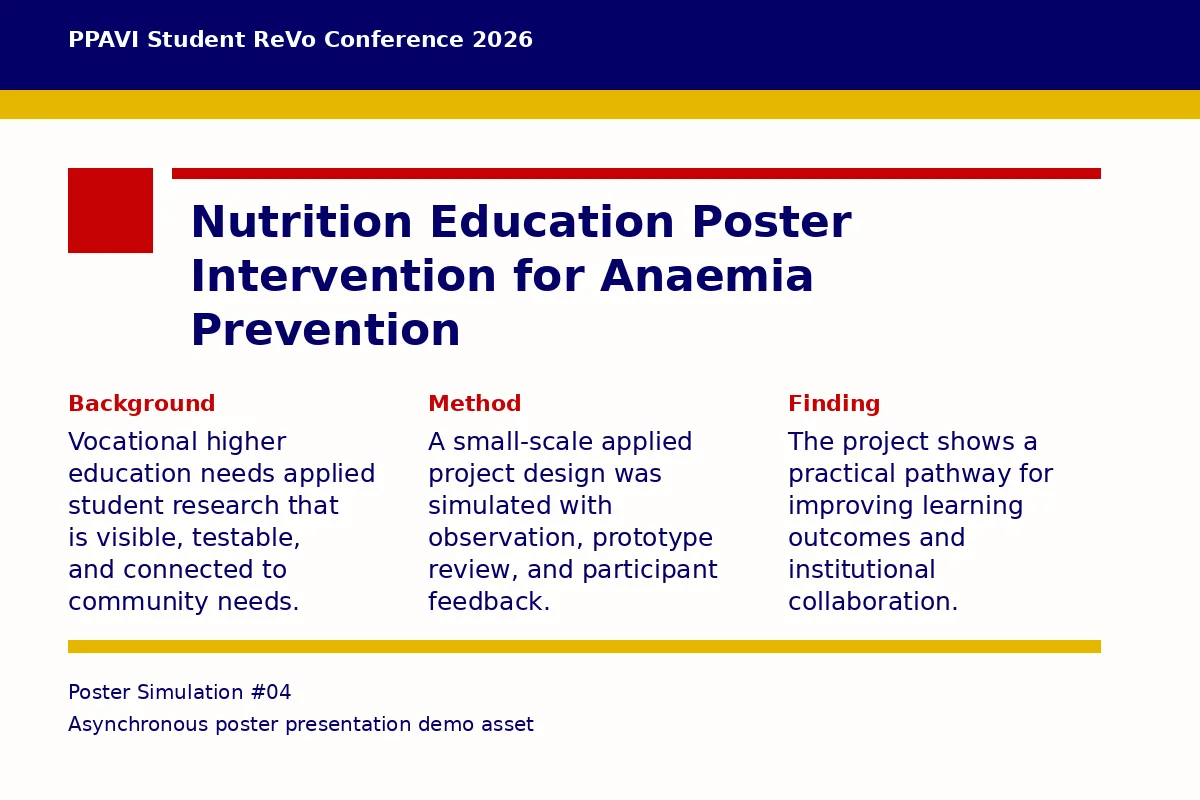 Nutrition Education Poster Intervention for Anaemia Prevention